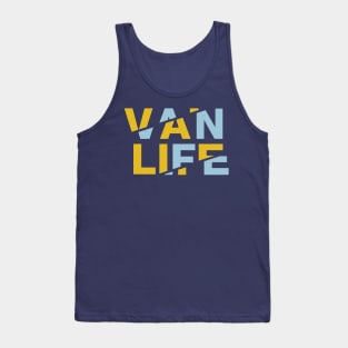 Vanlife: Tracks - Blue yellow Tank Top